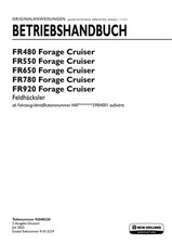 New Holland FR920 Forage Cruiser Mähdrescher Betriebsanleitung 92048220