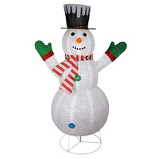 Großer LED Schneemann Figur