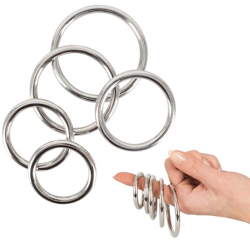 Metall penis ringe 5er - metall, set