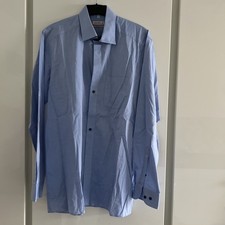 Marvelis Herrenhemd Gr 42 Modern Fit Extra Langer Arm Blau Gemustert