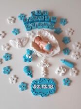 Baby Taufe Geburt Tortendeko Torte Aufleger Zuckerfigur Fondant Kuchen