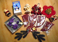 Konvolut Weihnachten Advent Deko Figuren Kerzen Lichter Kugel Kette Paket