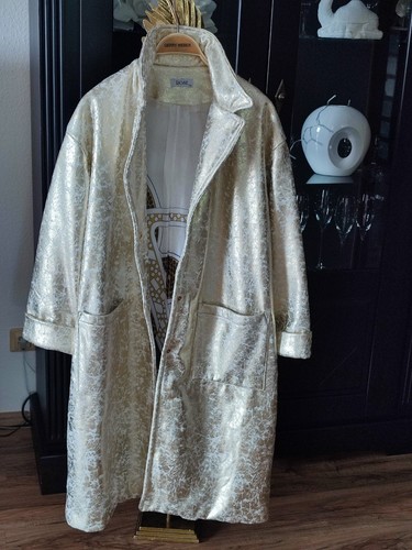 Modische goldfarbene longjacke - goldfarbene,