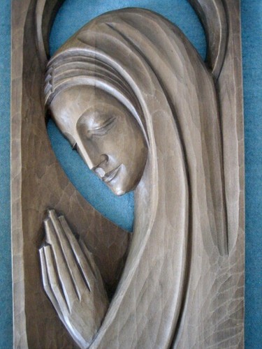 Holzrelief maria madonna - holzrelief,
