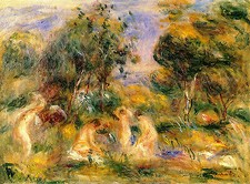 IMPRESSIONISMUS AUGUSTE RENOIR DIE BADENDEN AKT Faksimile 14 auf Büttenpapier