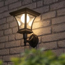 Solar LED Wand-Laterne Gartenlaterne Retro Gartenleuchte Solarleuchte außen