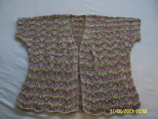 mehrfarbige modische Damenweste - Gr. ca. 42/44 - handgestrickt - wie neu !