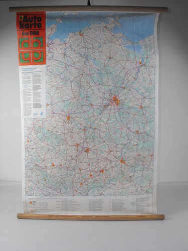 Ddr rollkarte wandkarte - rollkarte,