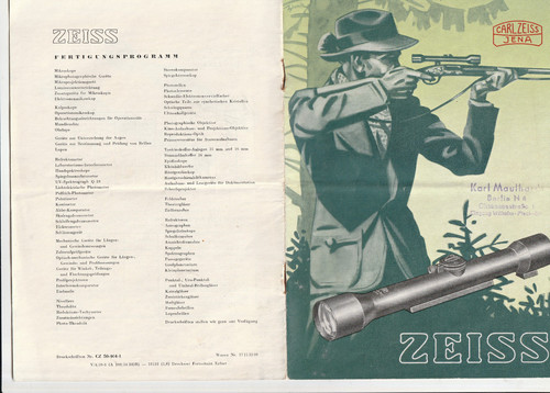 Ddr prospekt carl - ddr, zeiss