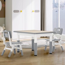 Kindertisch mit Höhenverstellbar Kinder Tisch Stuhl Set HDPE+ABS Kindermöbel
