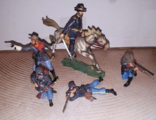 1 Elastolin Nordstaatler zu Pferd und 4 Fußer 7cm Serie