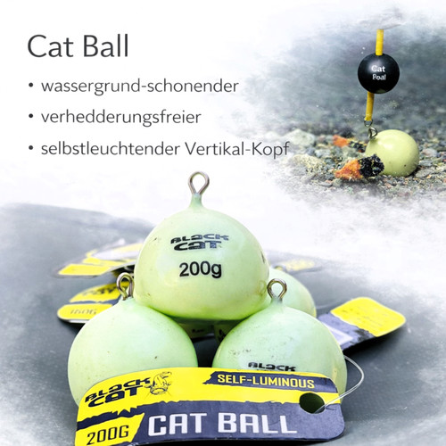 Black cat ball selbstleuchtend - black,