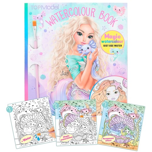 Top model malbuch water colors - top,