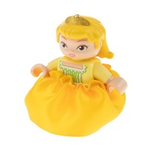 1x Lego Duplo Figur Mädchen Prinzessin Rock gelb Krone dupskirt08 47205pb034