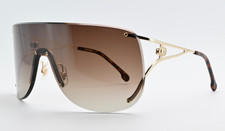 CARRERA Sonnenbrille 3006S 06JHA Maske Gold Havana Braun Randlos Shield Etui Set