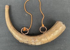 Echt altes Pulverhorn / Pulverflasche Nordafrika 19. Jhd.