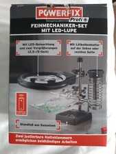 Feinmechaniker-Set mit LED- Lupe  Standfuss aus Gusseisen Neu Originalverpackt 