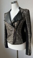 Oui Damen Jacke Glitzer Pailetten S / M 36 / 38 Elegant Party Damenjacke Blouson