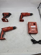 Hilti Los Von 4 Bohrmaschinen & Ladegerät - Nicht Funktionierend, Für Teile