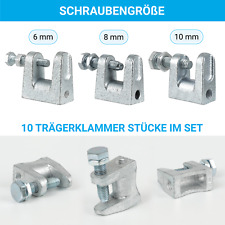 STAHL Trägerklammer Halterung 6 mm / 8 mm / 10 mm - M6 / M8 / M10 Schraubstock