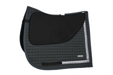 EQUINOS Barock Schabracke Satteldecke Grau polsterbare Taschen, Deuber & Partner