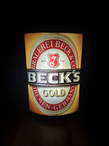 Beck gold werbung lampe - beck's,