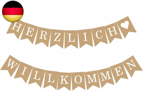 Herzlich willkommen girlande - willkommen,