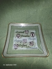 DDR Gebäck Kuchen Stollen - Schale Platte Teller Glasteller Städtemotiv