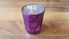 Kerzenständer | Winterlich | Teelichthalter | Windlicht | Lila & Silberfarben