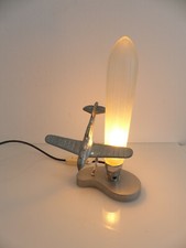 Sarsaparilla Flugzeug Tischlampe Lampe Airplane 1985 / 1981 West New York