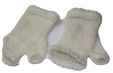 Armstulpen Handstulpen  Handgestrickt  Pulswärmer  Weiß Glitzer  Handarbeit