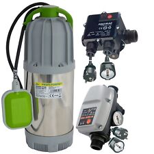 TAUCHDRUCKPUMPE TAUCHPUMPE WASSERPUMPE GARTEN PUMPE REGENWASSER SCHWIMMER PUMPEN