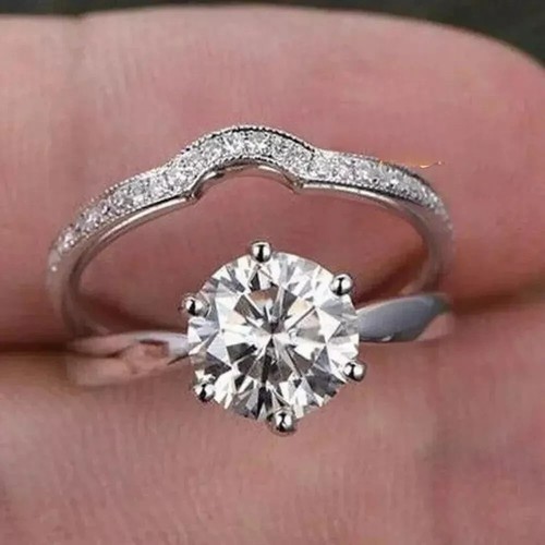2ct moissanit braut set - 2ct.,