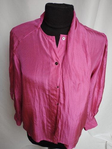Seiden bluse fuchsia vintage - seiden,