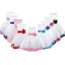 Kinder Mädchen Festzug Ball Prom Kleid Formal Hochzeit Leistung Sundress Tüll