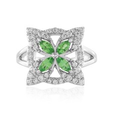 Tsavorit Zirkon Silber Ring