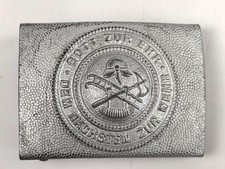 Feuerwehr, Koppelschloss für Mannschaften, Eisen versilbert