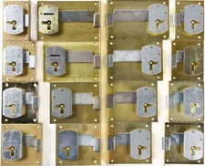 Aufsteckschloss Möbel Antik Messing Möbelschloss Kommode Schrank Schloss Dorn