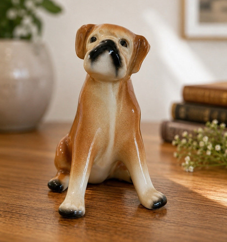 Keramikfigur hund boxer - keramikfigur,