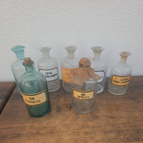 7er set glas apothekerflaschen - 7er,