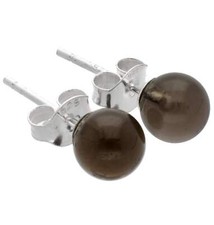 Rauchquarz Ohrstecker 6 mm