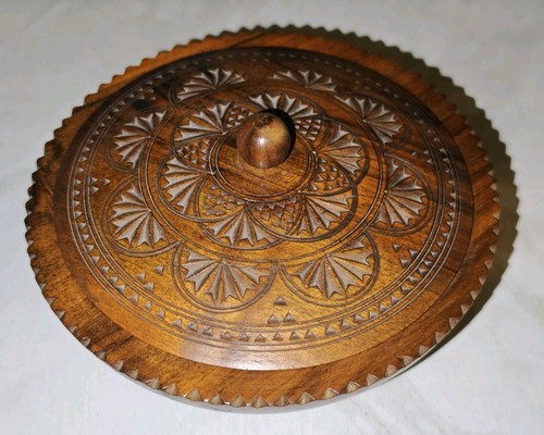 Vintage holzdose mit deckel - holzdose,