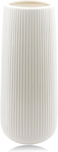 Keramik vase weiß 20cm - vase, hoch
