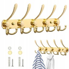 Edelstahl Kleiderhaken Hakenleiste Garderobenhaken Wandhaken Garderobe 5 Haken