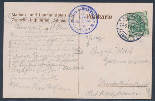 Zeppelinpost schwaben delag - zeppelinpost, lz
