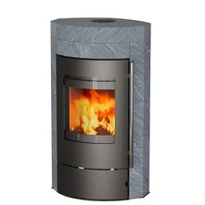 Dauerbrandofen Thermia Ignis Mass Gussgrau Speckstein Automatik Holzofen Kamin