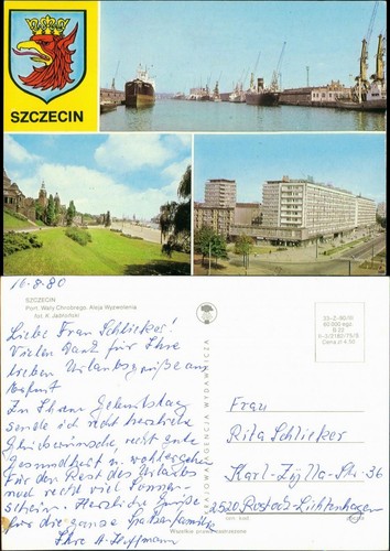 Postcard stettin szczecin - postcard, 3
