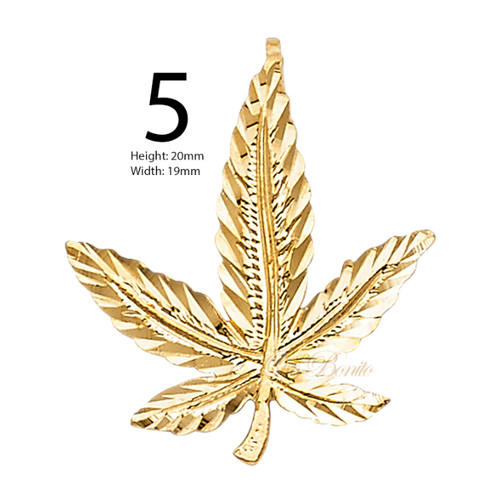 14k gelbgold gras blatt - 14k,
