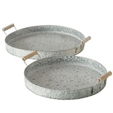 2tlg Set Tablett Finno rund