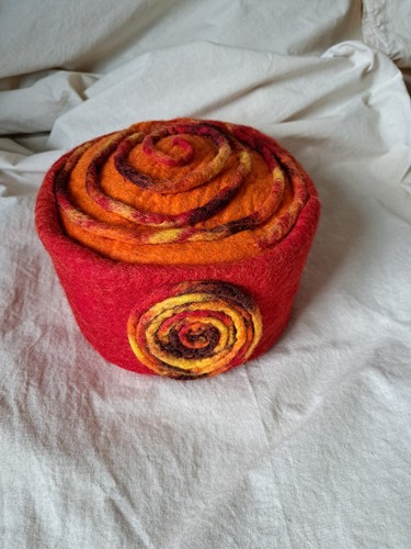 Filzhut damen rot - filzhut,
